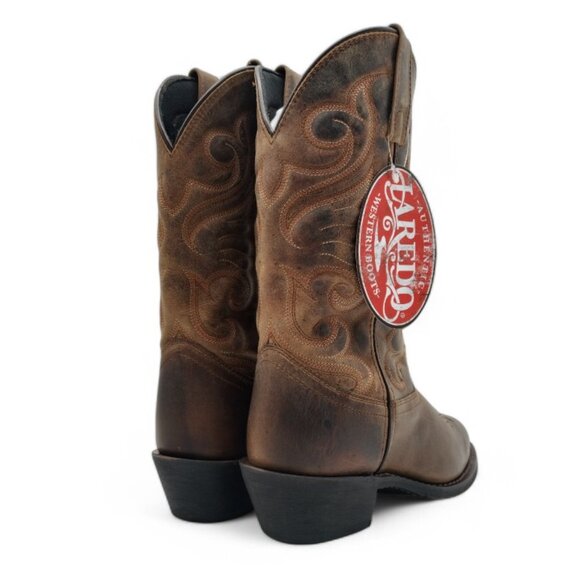 Laredo Women's Size 8 Distressed Tan  Bridget 11" R Toe Western Boots 51084 - Picture 8 of 16